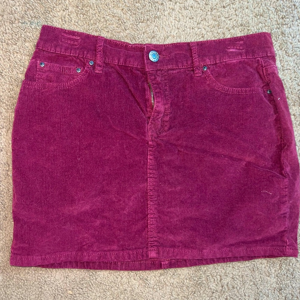 2/$20 Almost Famous Size 11 Corduroy Maroon skirt